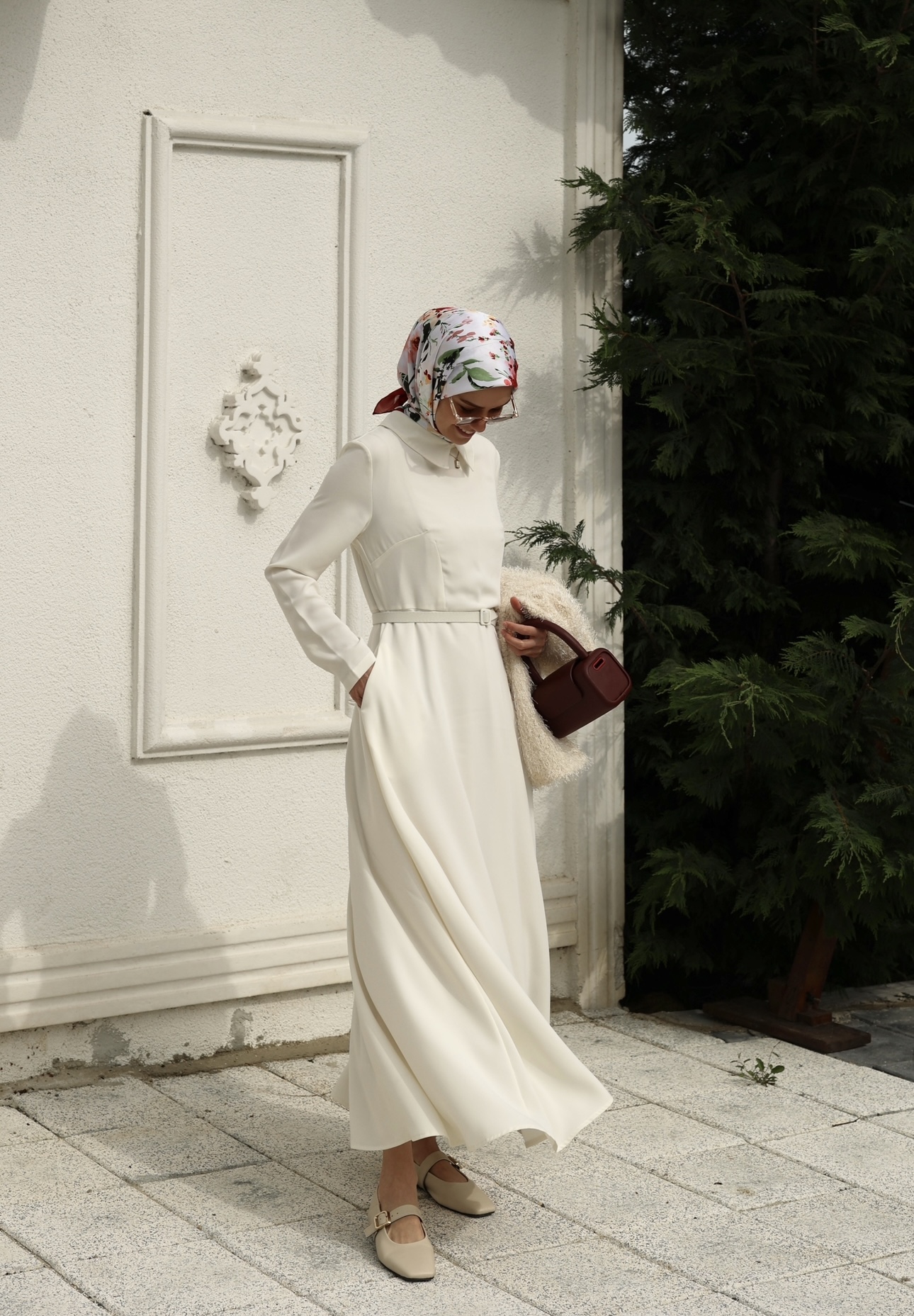 Klasik Krep Elbise