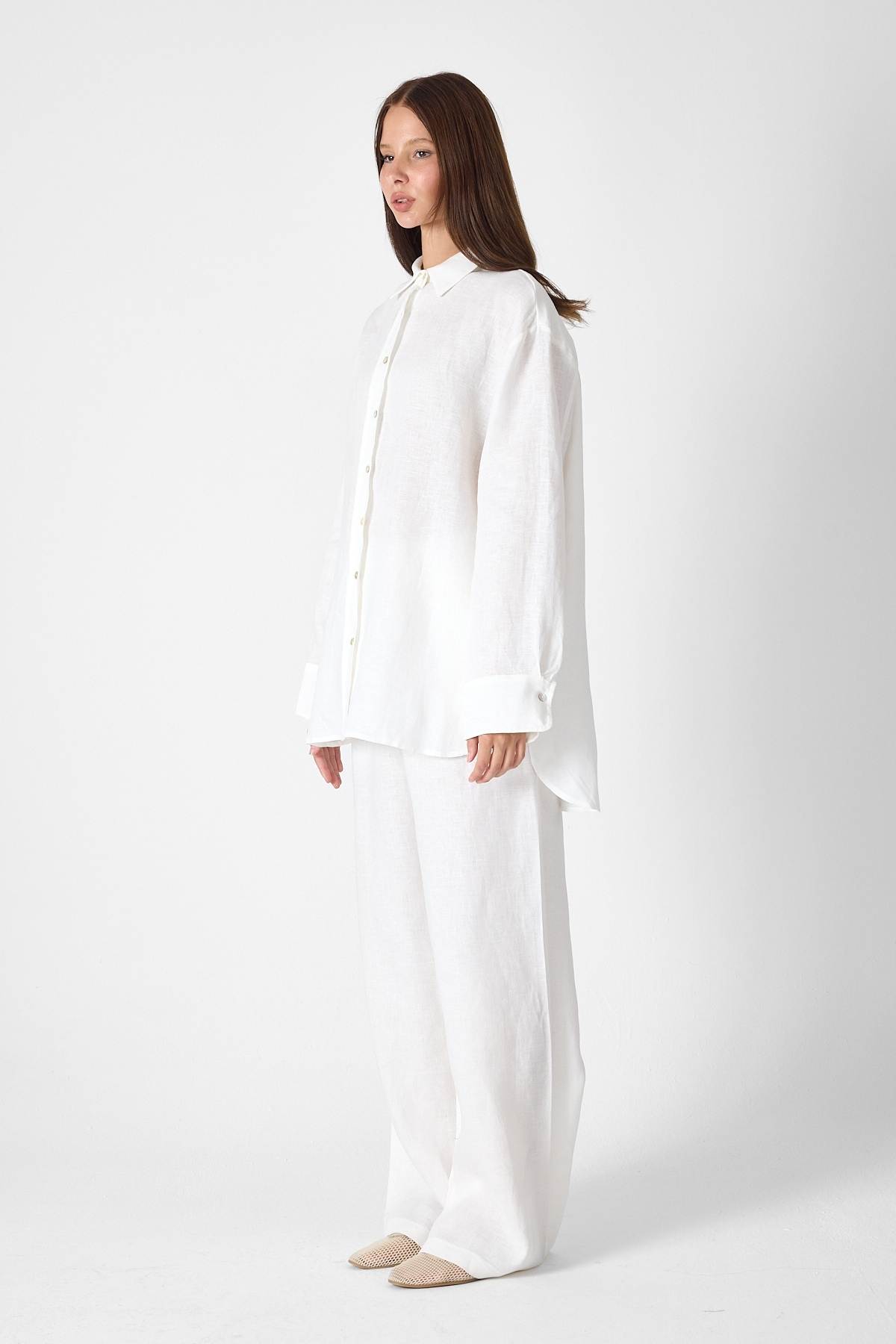 PURE LINEN 100% Linen White Shirt
