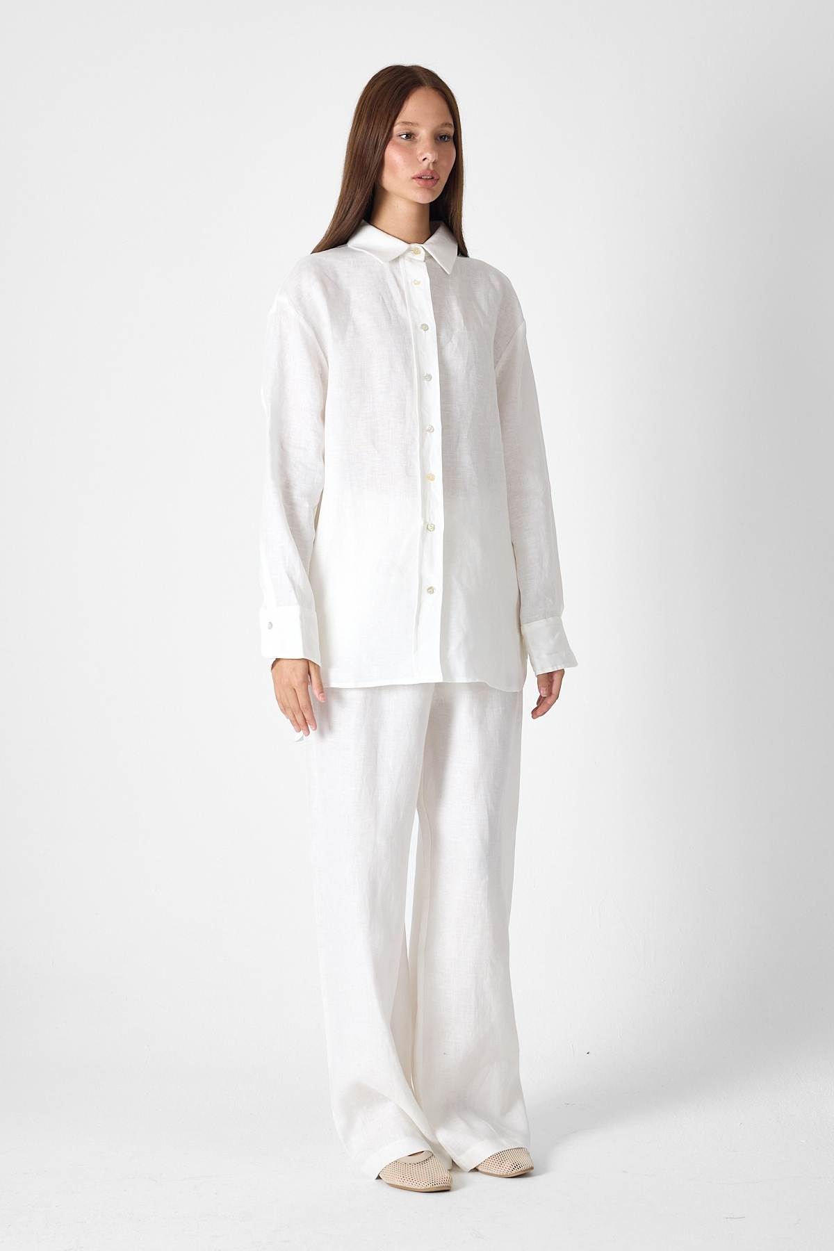 PURE LINEN 100% Linen White Shirt