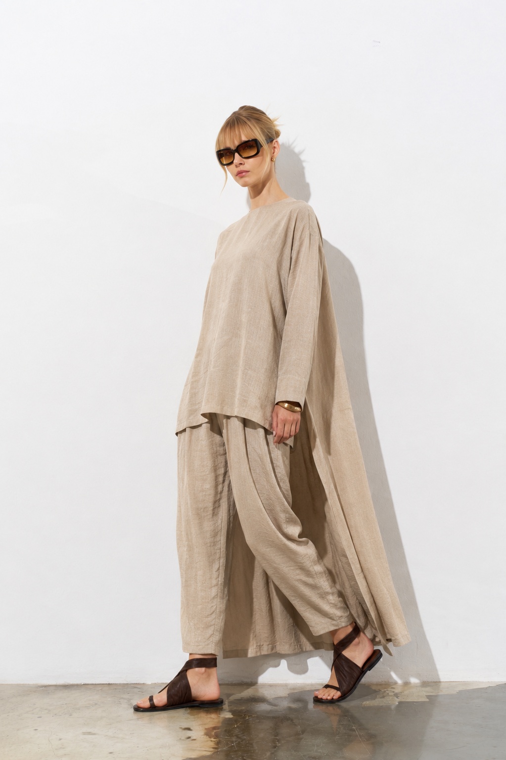 Aura Vizon Oversize Tunik Pantolon İkili Takım